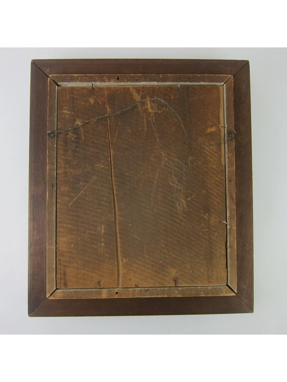 Antique Victorian Deep Picture Frame Wood Gilt La Mode Paris Print in Glass 16